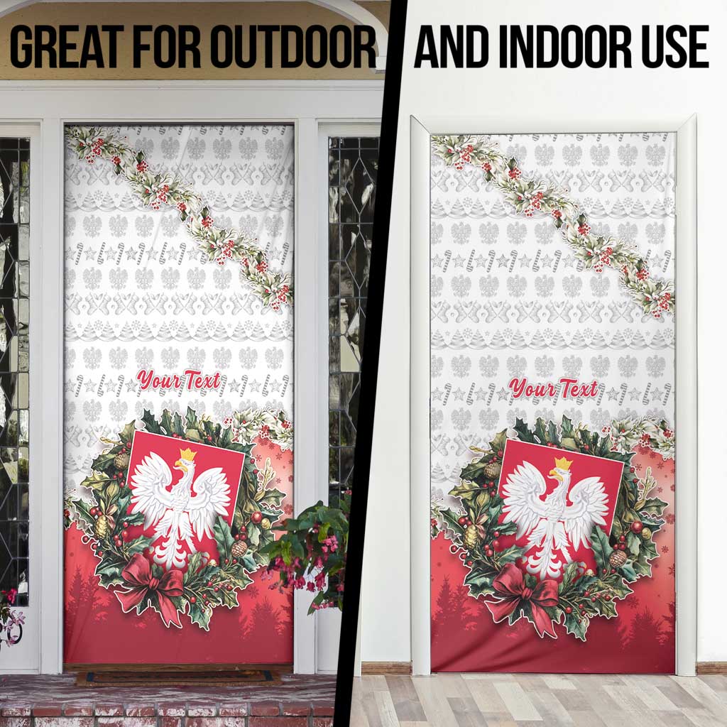 Poland Christmas Door Cover Dziadek Mroz With Wreath - Wonder Print Shop