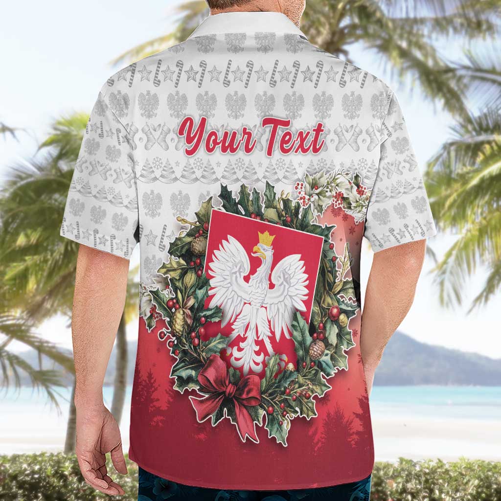 Poland Christmas Hawaiian Shirt Dziadek Mroz With Wreath - Wonder Print Shop