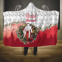 Poland Christmas Hooded Blanket Dziadek Mroz With Wreath - Wonder Print Shop