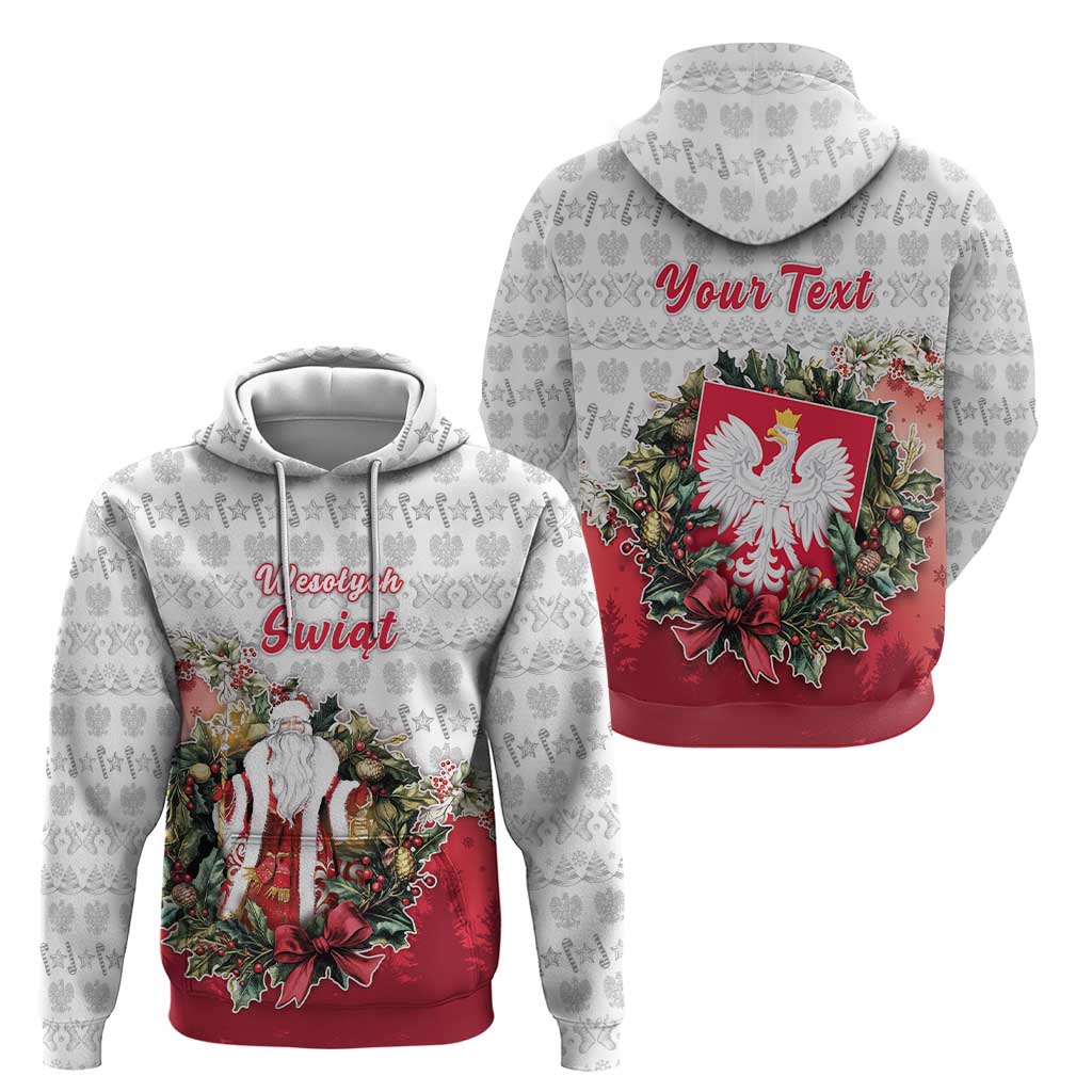 Poland Christmas Hoodie Dziadek Mroz With Wreath - Wonder Print Shop