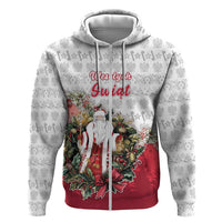 Poland Christmas Hoodie Dziadek Mroz With Wreath - Wonder Print Shop