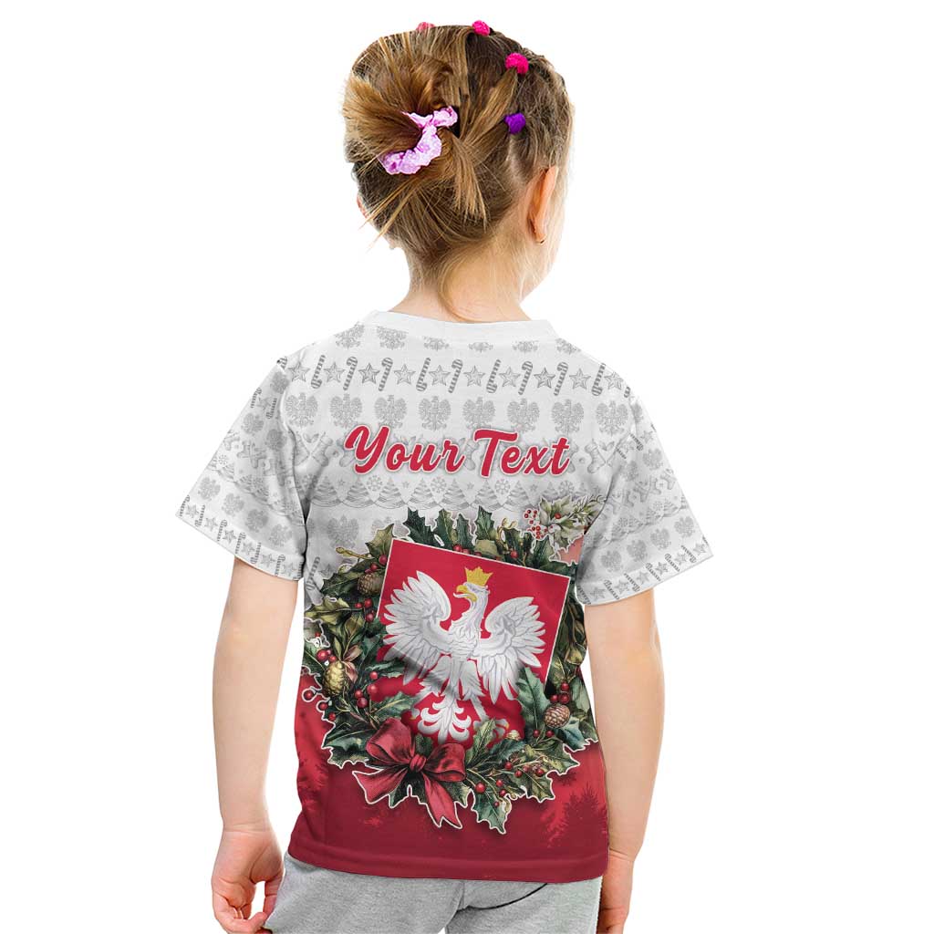 Poland Christmas Kid T Shirt Dziadek Mroz With Wreath - Wonder Print Shop