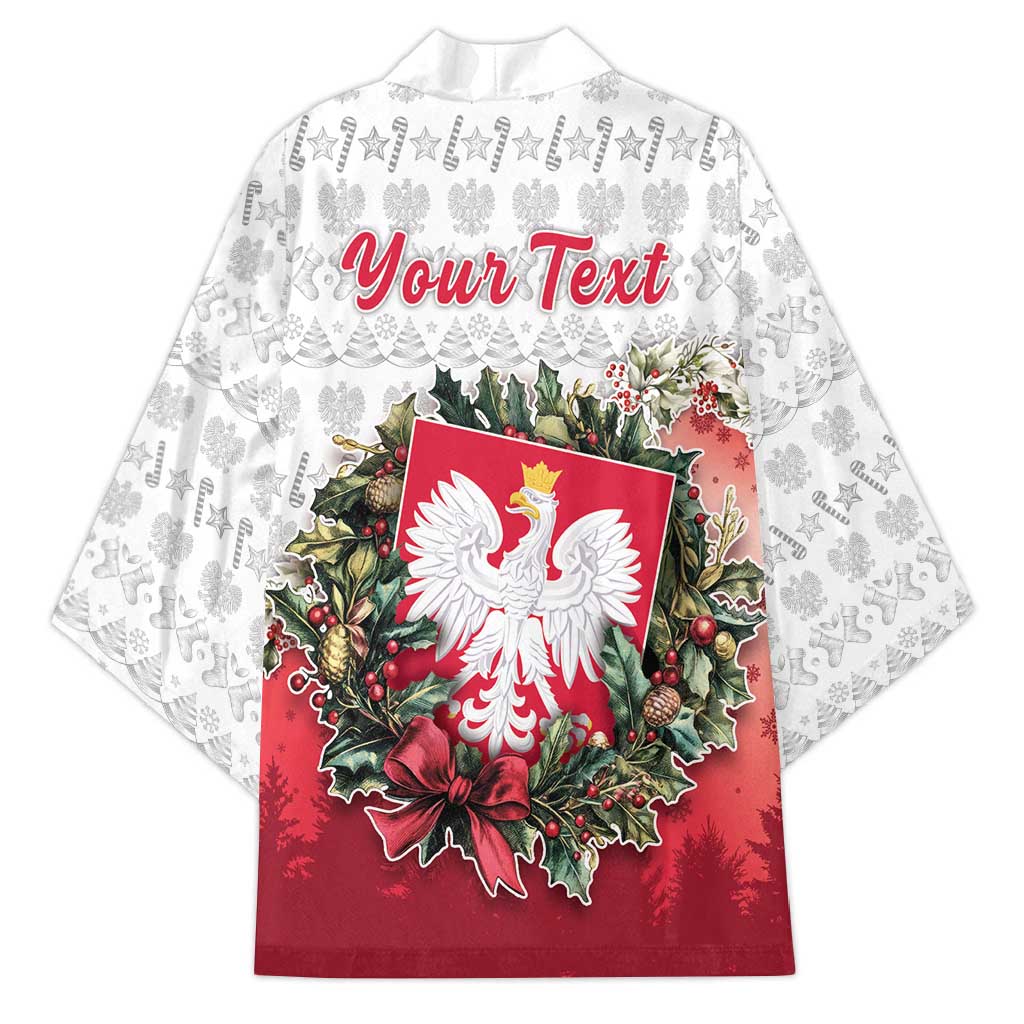 Poland Christmas Kimono Dziadek Mroz With Wreath - Wonder Print Shop