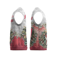 Personalized Poland Christmas Knitted V-Neck Vest Dziadek Mroz With Wreath - Wonder Print Shop