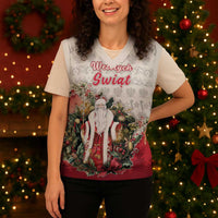 Personalized Poland Christmas Knitted V-Neck Vest Dziadek Mroz With Wreath - Wonder Print Shop