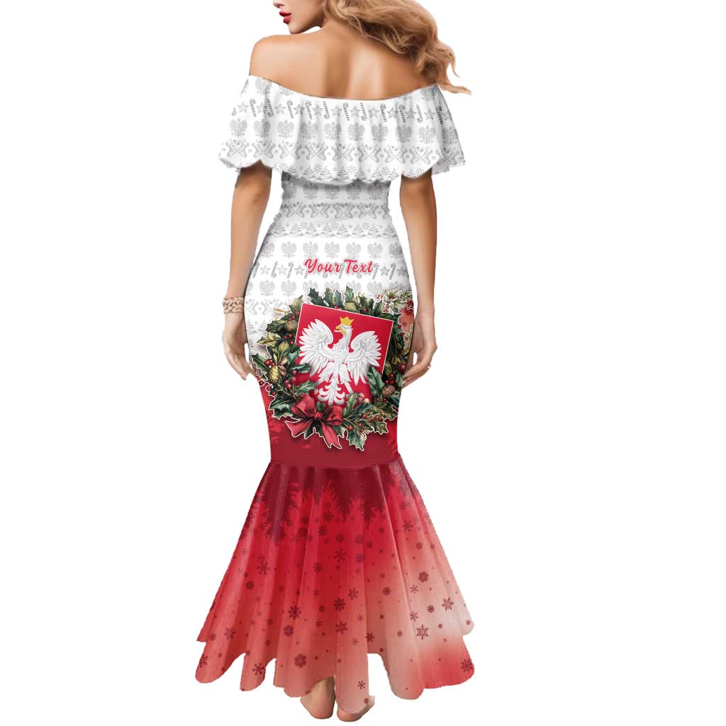 Poland Christmas Mermaid Dress Dziadek Mroz With Wreath - Wonder Print Shop