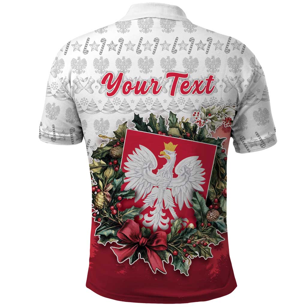 Poland Christmas Polo Shirt Dziadek Mroz With Wreath - Wonder Print Shop