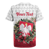 Poland Christmas Rugby Jersey Dziadek Mroz With Wreath - Wonder Print Shop