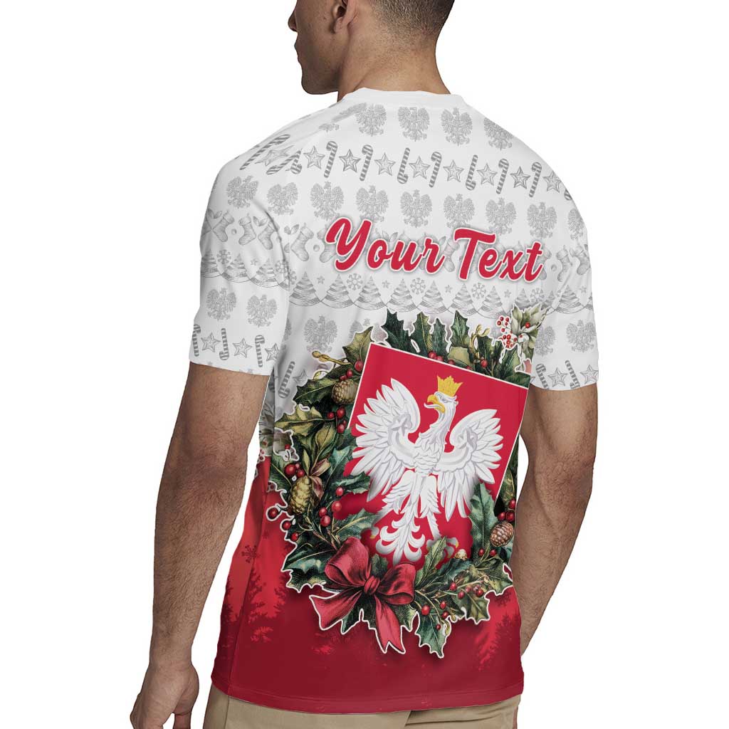 Poland Christmas Rugby Jersey Dziadek Mroz With Wreath - Wonder Print Shop