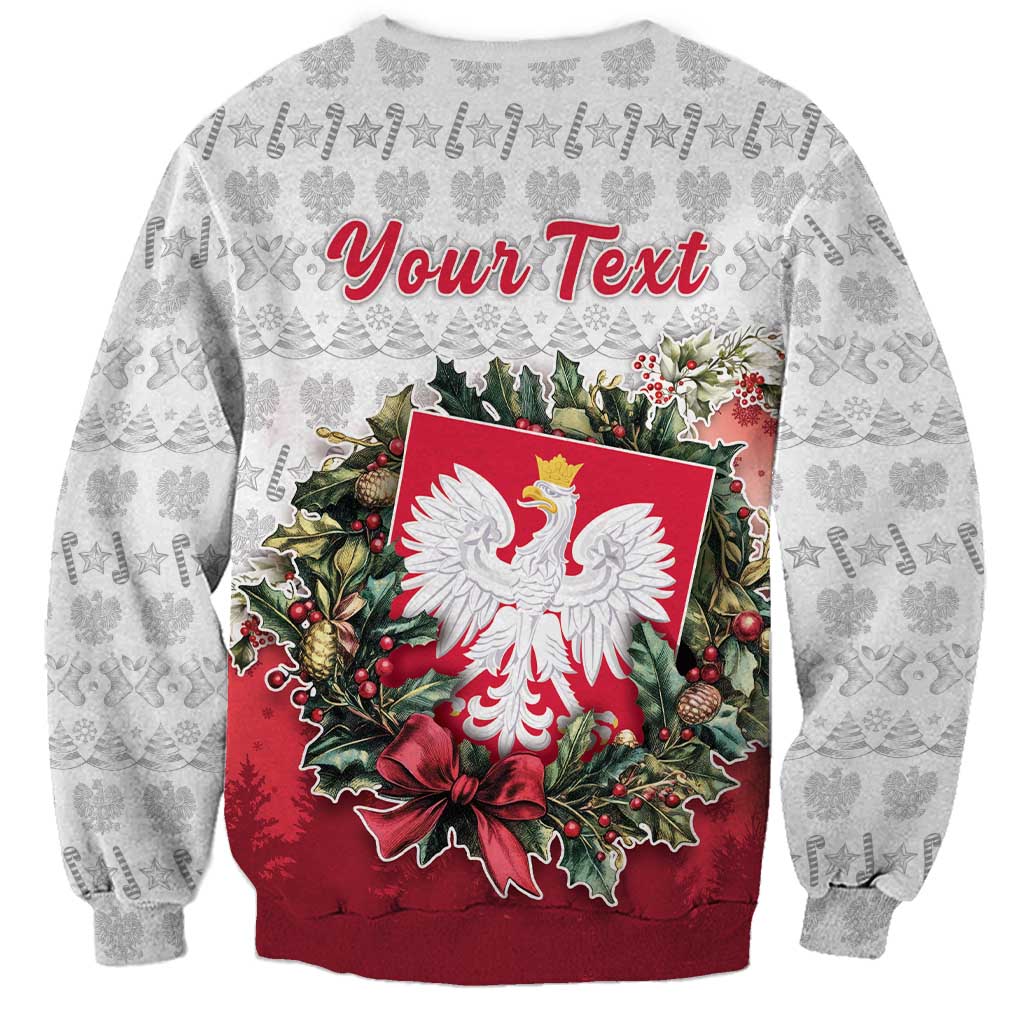 Poland Christmas Sweatshirt Dziadek Mroz With Wreath - Wonder Print Shop