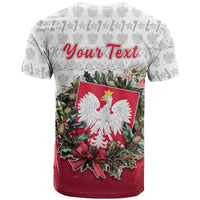 Poland Christmas T Shirt Dziadek Mroz With Wreath - Wonder Print Shop