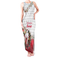 Poland Christmas Tank Maxi Dress Dziadek Mroz With Wreath - Wonder Print Shop