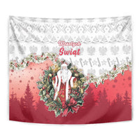 Poland Christmas Tapestry Dziadek Mroz With Wreath - Wonder Print Shop