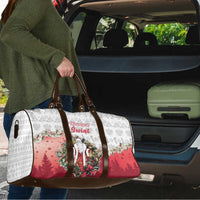 Poland Christmas Travel Bag Dziadek Mroz With Wreath - Wonder Print Shop