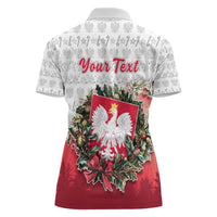 Poland Christmas Women Polo Shirt Dziadek Mroz With Wreath - Wonder Print Shop
