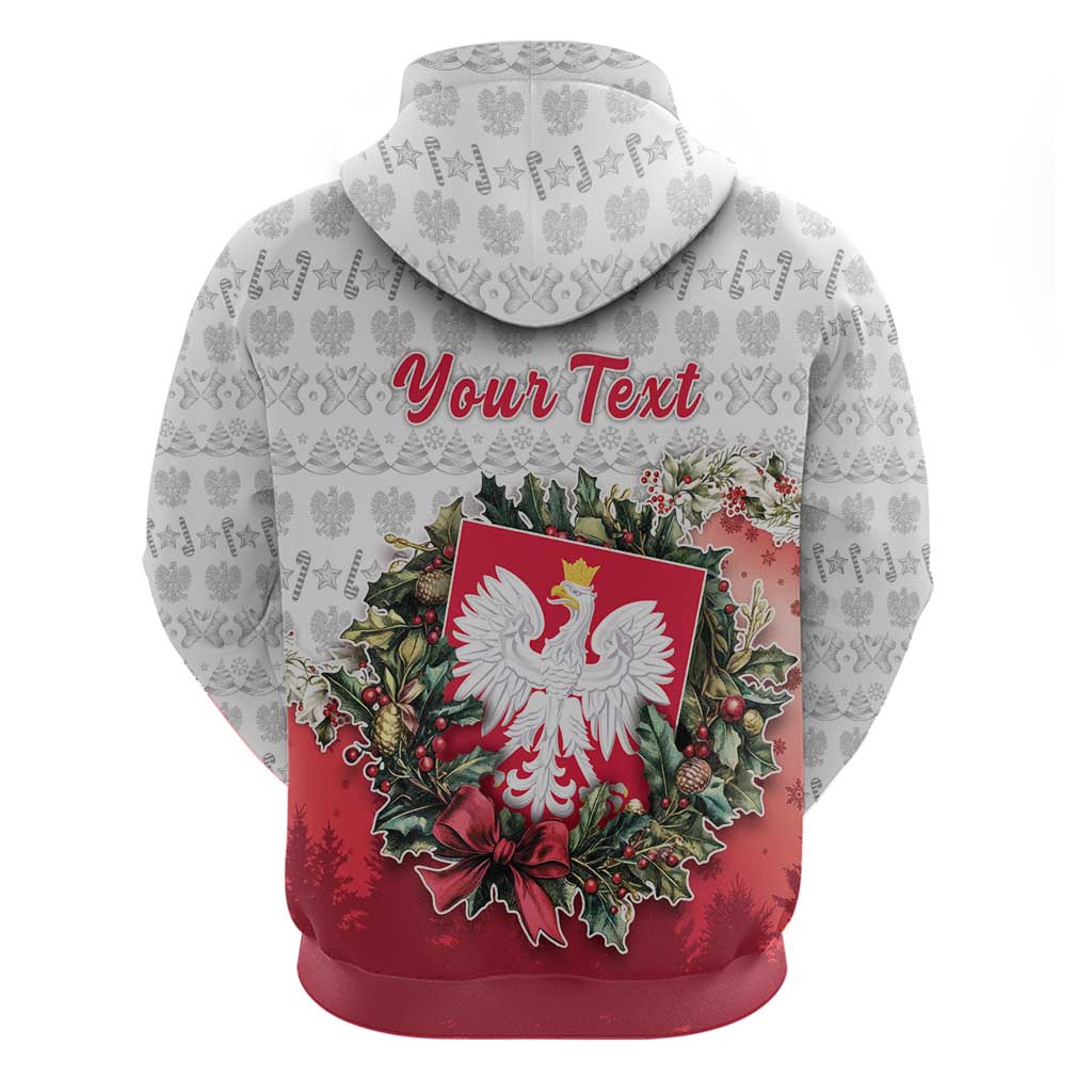 Poland Christmas Zip Hoodie Dziadek Mroz With Wreath - Wonder Print Shop