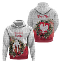 Poland Christmas Zip Hoodie Dziadek Mroz With Wreath - Wonder Print Shop