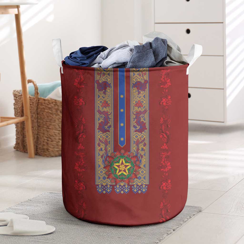 Philippines Christmas Laundry Basket Parol Xmas Barong Style - Wonder Print Shop