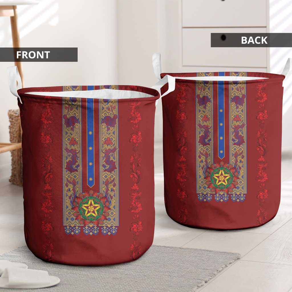 Philippines Christmas Laundry Basket Parol Xmas Barong Style - Wonder Print Shop