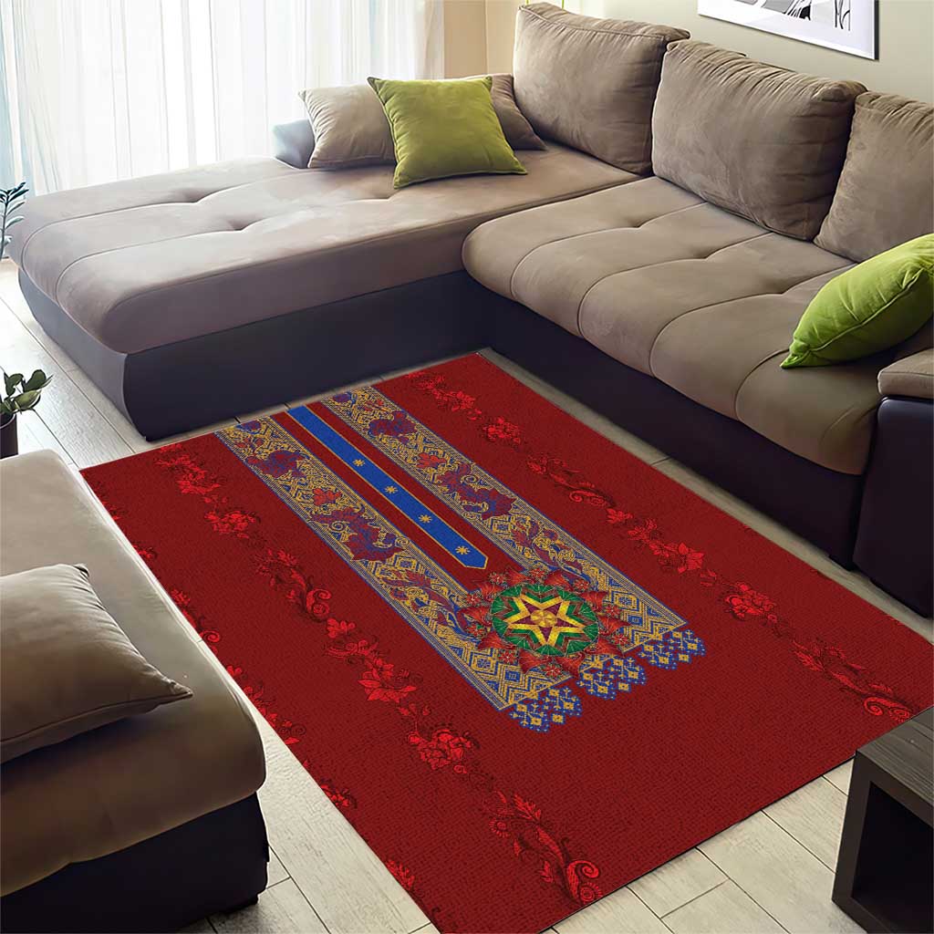 Philippines Christmas Area Rug Parol Xmas Barong Style - Wonder Print Shop