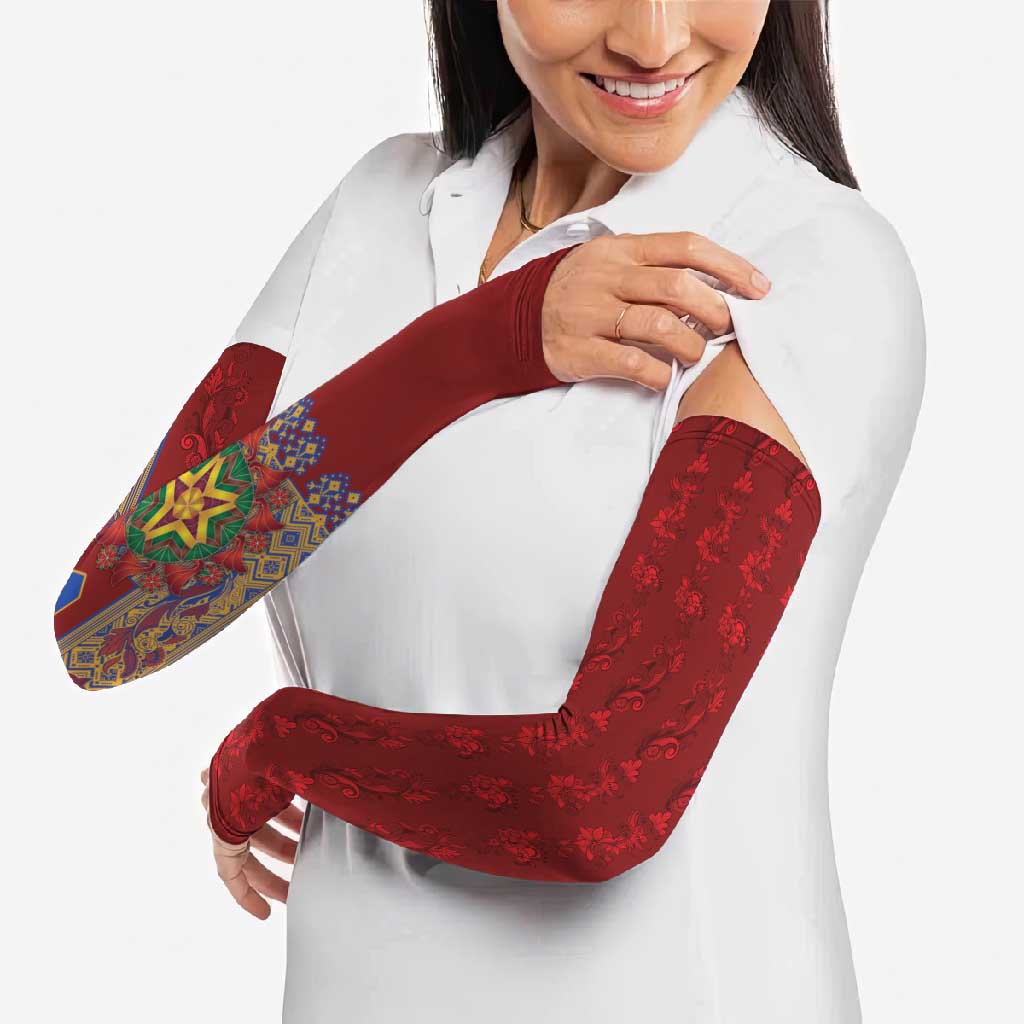 Philippines Christmas Arm Sleeves Parol Xmas Barong Style - Wonder Print Shop
