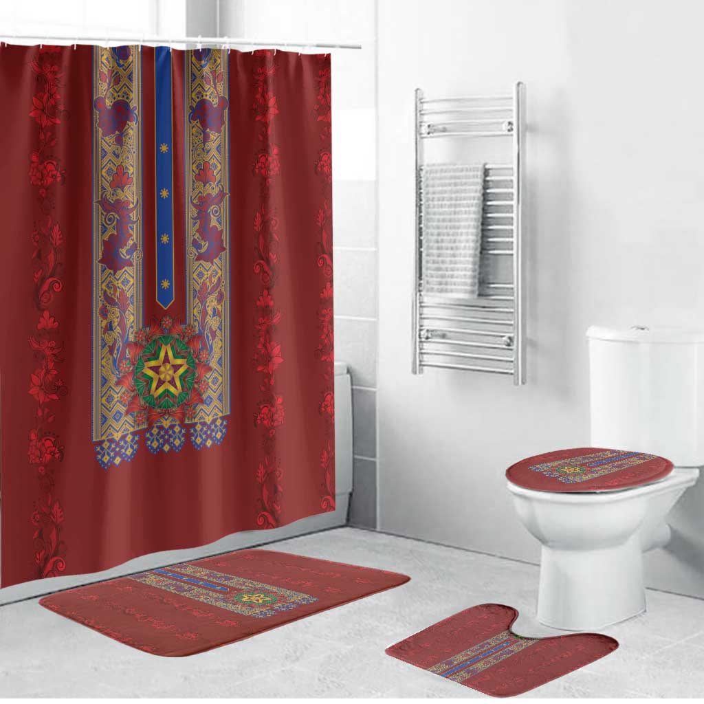 Philippines Christmas Bathroom Set Parol Xmas Barong Style - Wonder Print Shop