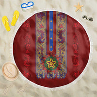 Philippines Christmas Beach Blanket Parol Xmas Barong Style - Wonder Print Shop