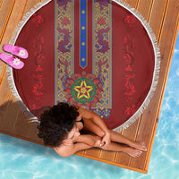 Philippines Christmas Beach Blanket Parol Xmas Barong Style - Wonder Print Shop