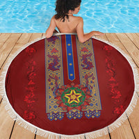 Philippines Christmas Beach Blanket Parol Xmas Barong Style - Wonder Print Shop