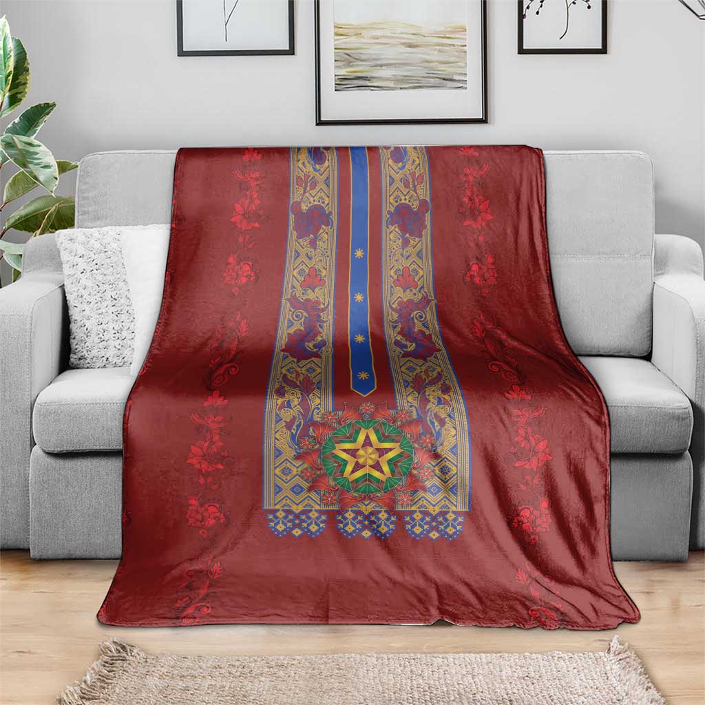 Philippines Christmas Blanket Parol Xmas Barong Style - Wonder Print Shop