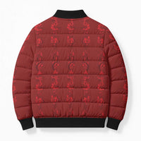Philippines Christmas Bomber Puffer Jacket Parol Xmas Barong Style - Wonder Print Shop