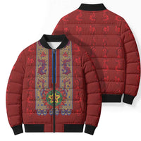 Philippines Christmas Bomber Puffer Jacket Parol Xmas Barong Style - Wonder Print Shop