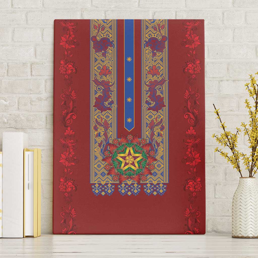 Philippines Christmas Canvas Wall Art Parol Xmas Barong Style - Wonder Print Shop