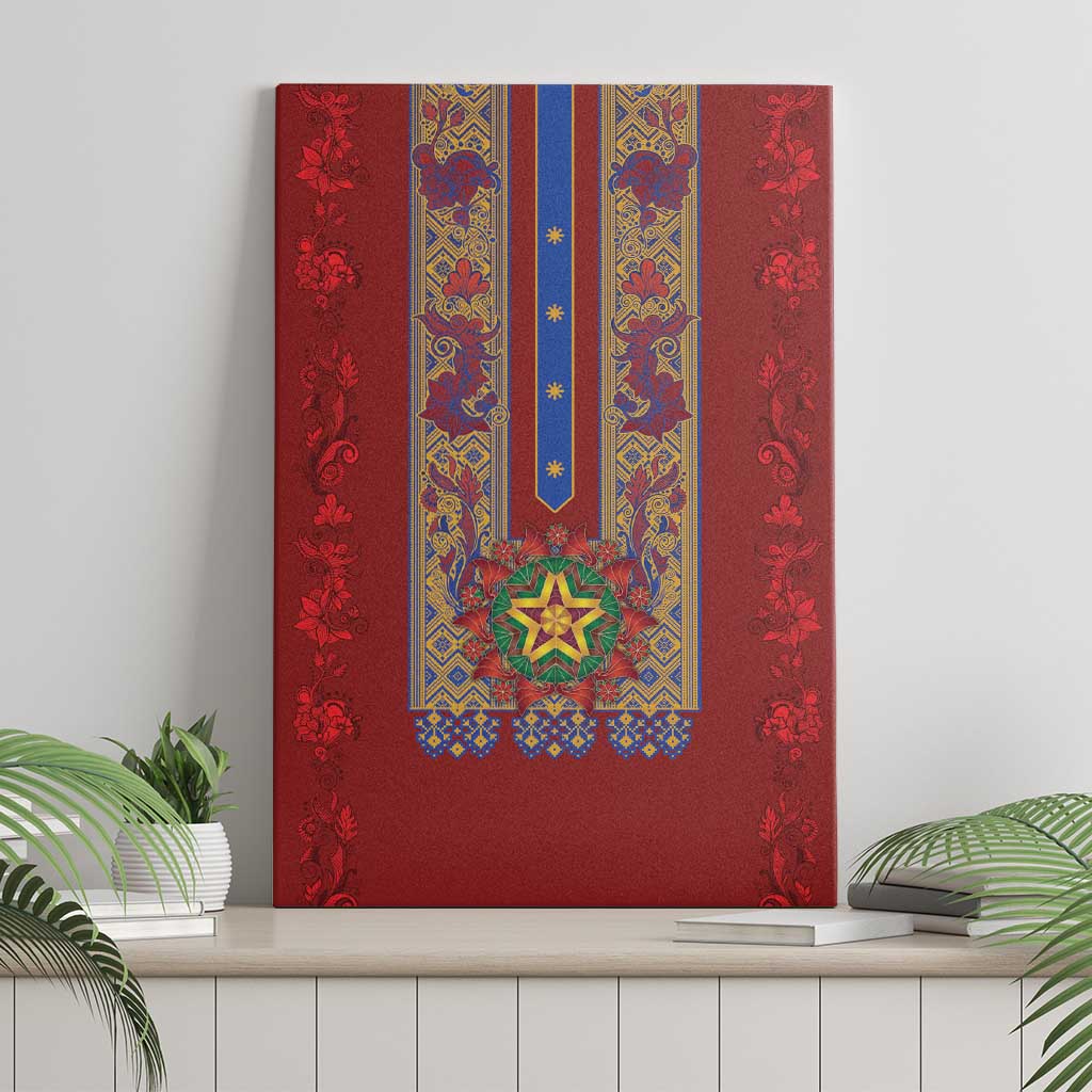 Philippines Christmas Canvas Wall Art Parol Xmas Barong Style - Wonder Print Shop
