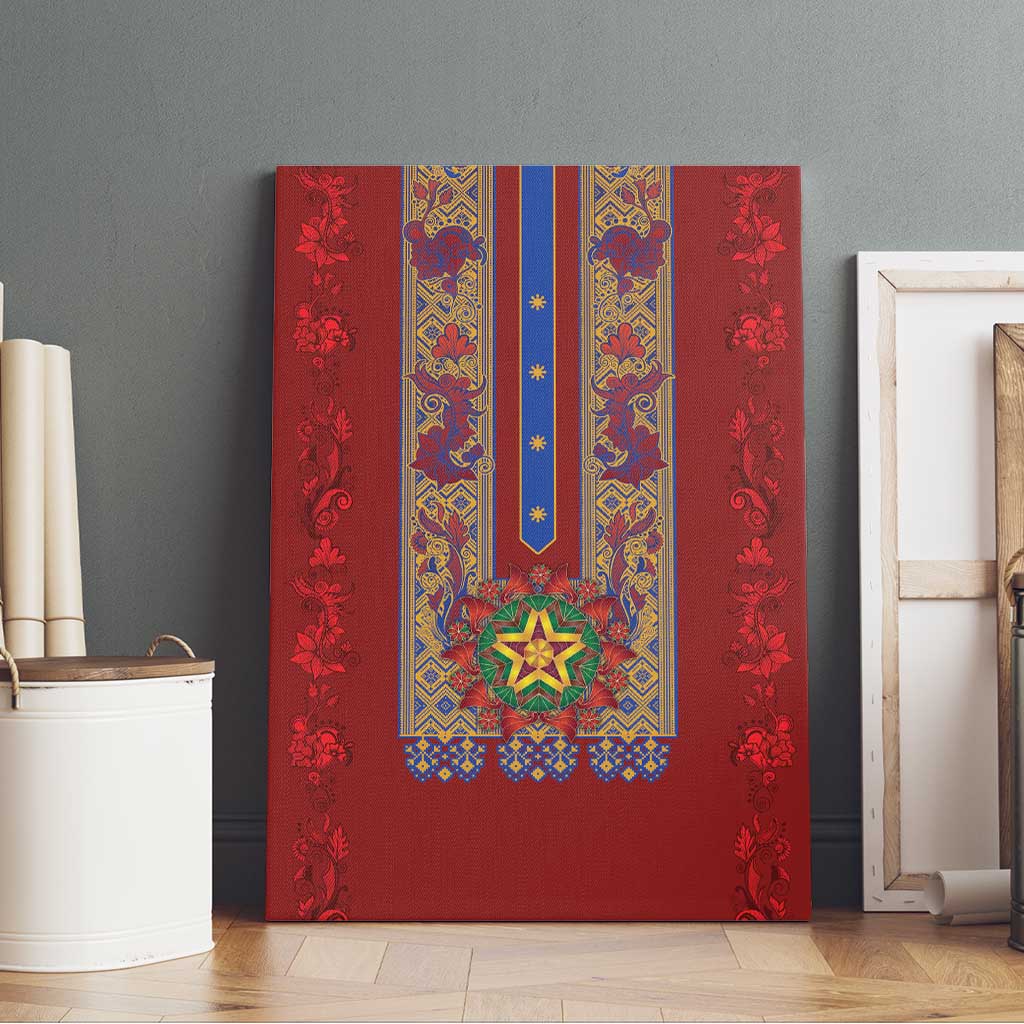Philippines Christmas Canvas Wall Art Parol Xmas Barong Style - Wonder Print Shop