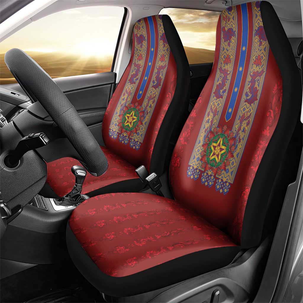 Philippines Christmas Car Seat Cover Parol Xmas Barong Style - Wonder Print Shop