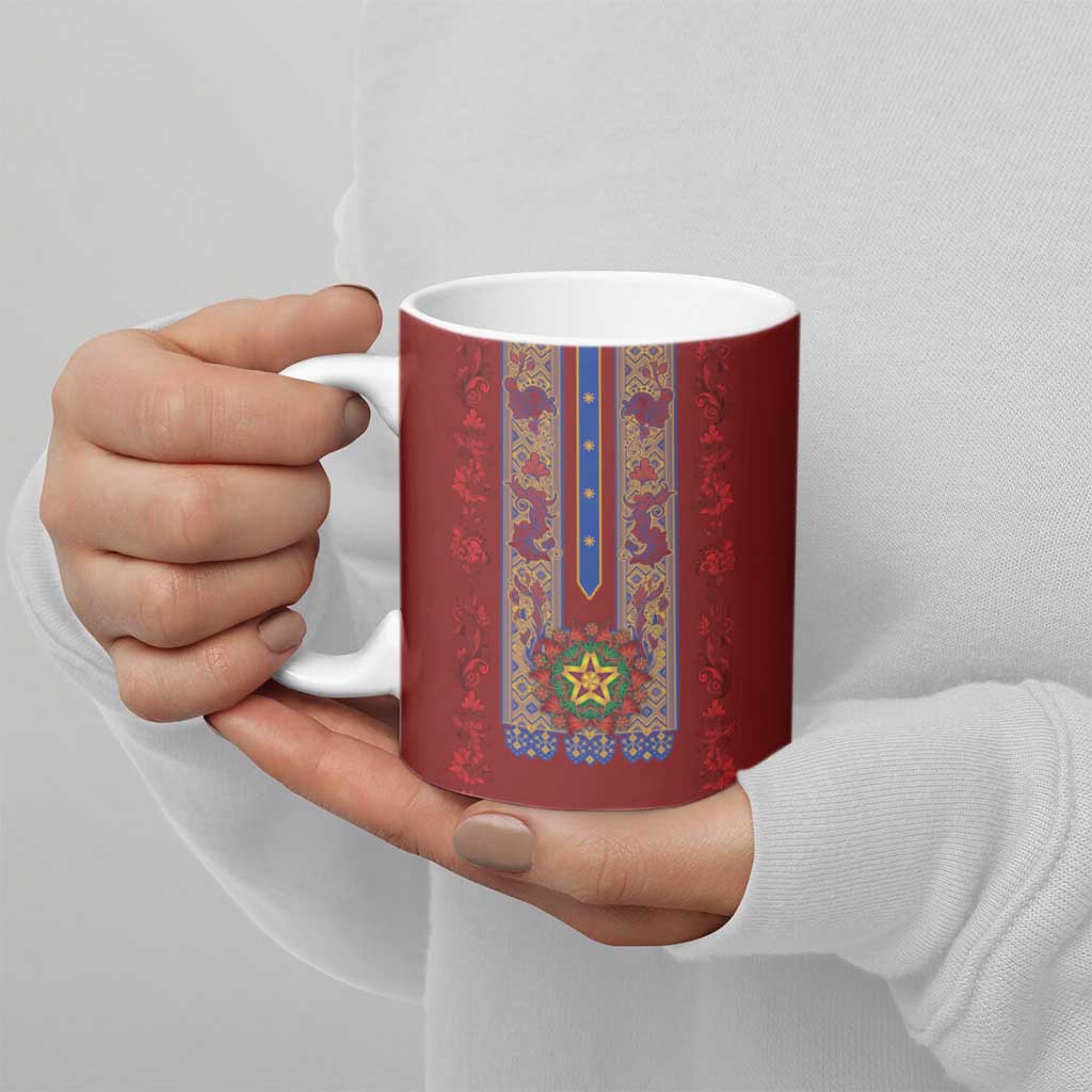 Philippines Christmas Ceramic Mug Parol Xmas Barong Style - Wonder Print Shop