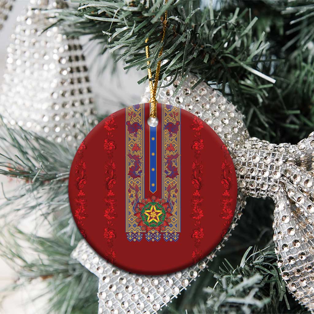 Philippines Christmas Ceramic Ornament Parol Xmas Barong Style - Wonder Print Shop