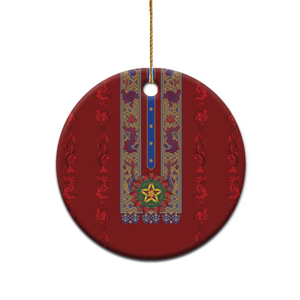 Philippines Christmas Ceramic Ornament Parol Xmas Barong Style - Wonder Print Shop