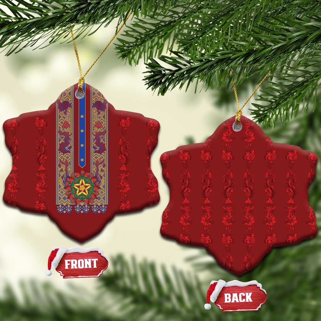 Philippines Christmas Ceramic Ornament Parol Xmas Barong Style - Wonder Print Shop