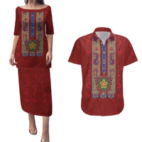 Philippines Christmas Couples Matching Puletasi and Hawaiian Shirt Parol Xmas Barong Style - Wonder Print Shop
