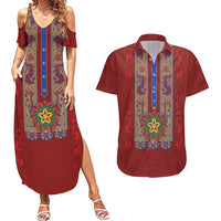 Philippines Christmas Couples Matching Summer Maxi Dress and Hawaiian Shirt Parol Xmas Barong Style - Wonder Print Shop