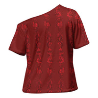 Philippines Christmas Cross Shoulder Shirt Parol Xmas Barong Style - Wonder Print Shop