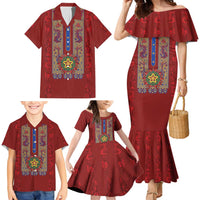 Philippines Christmas Family Matching Mermaid Dress and Hawaiian Shirt Parol Xmas Barong Style - Wonder Print Shop