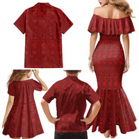 Philippines Christmas Family Matching Mermaid Dress and Hawaiian Shirt Parol Xmas Barong Style - Wonder Print Shop