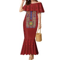 Philippines Christmas Family Matching Mermaid Dress and Hawaiian Shirt Parol Xmas Barong Style - Wonder Print Shop