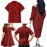 Philippines Christmas Family Matching Off The Shoulder Long Sleeve Dress and Hawaiian Shirt Parol Xmas Barong Style - Wonder Print Shop