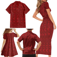 Philippines Christmas Family Matching Short Sleeve Bodycon Dress and Hawaiian Shirt Parol Xmas Barong Style - Wonder Print Shop