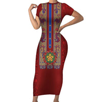 Philippines Christmas Family Matching Short Sleeve Bodycon Dress and Hawaiian Shirt Parol Xmas Barong Style - Wonder Print Shop