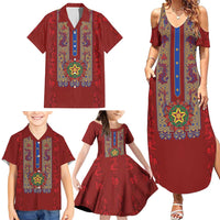Philippines Christmas Family Matching Summer Maxi Dress and Hawaiian Shirt Parol Xmas Barong Style - Wonder Print Shop